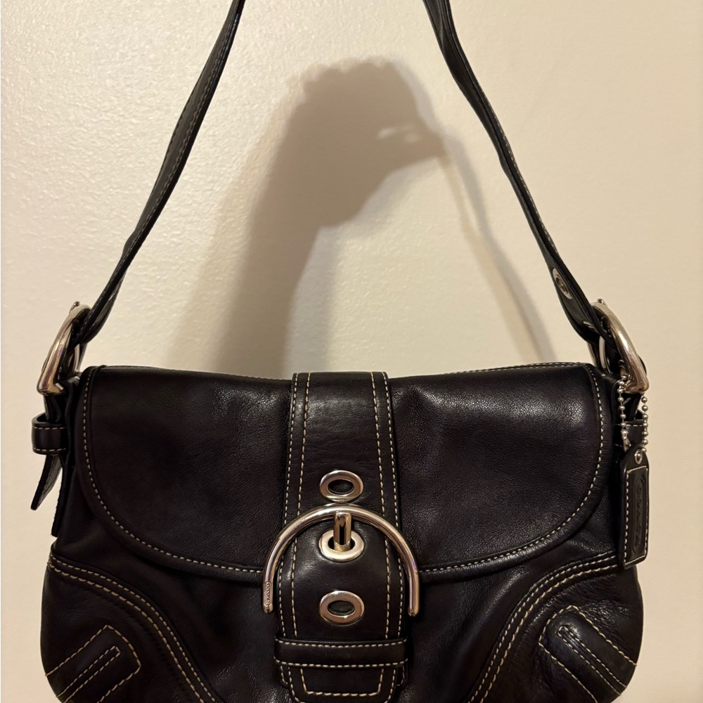 Coach Black Leather Soho Shoulder Bag